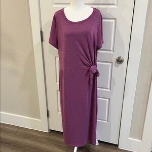 Cato Faux Wrap Casual Purple Women's Dress - Size XL